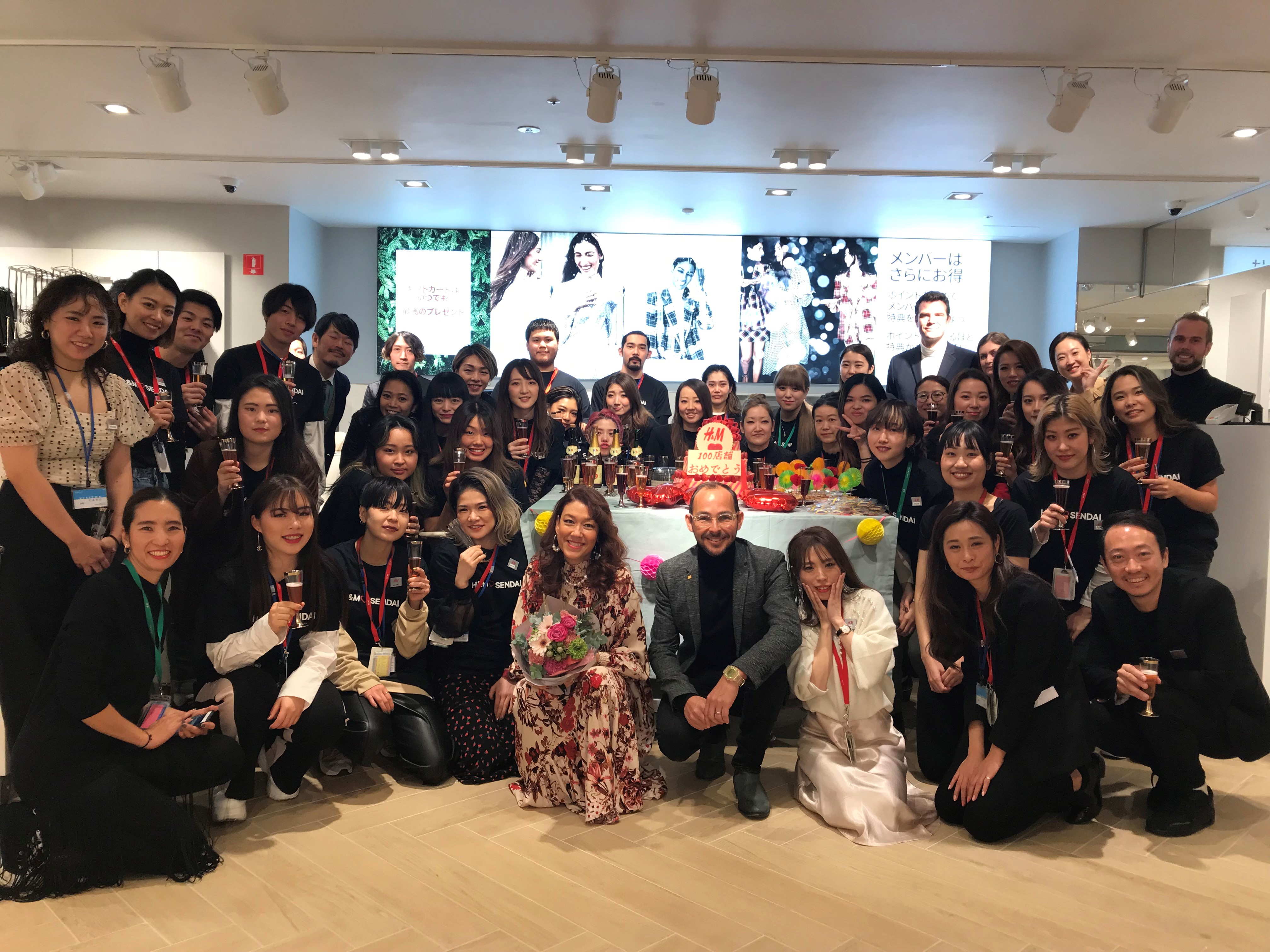 H&M Japan opened its 100th store in Sendai